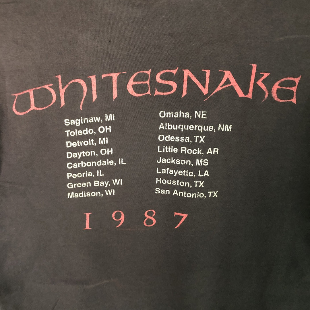 Winterland WHITESNAKE Whitesnake Band T-shirt, Band T, Women's Size S cotton black type Vintage Second Hand