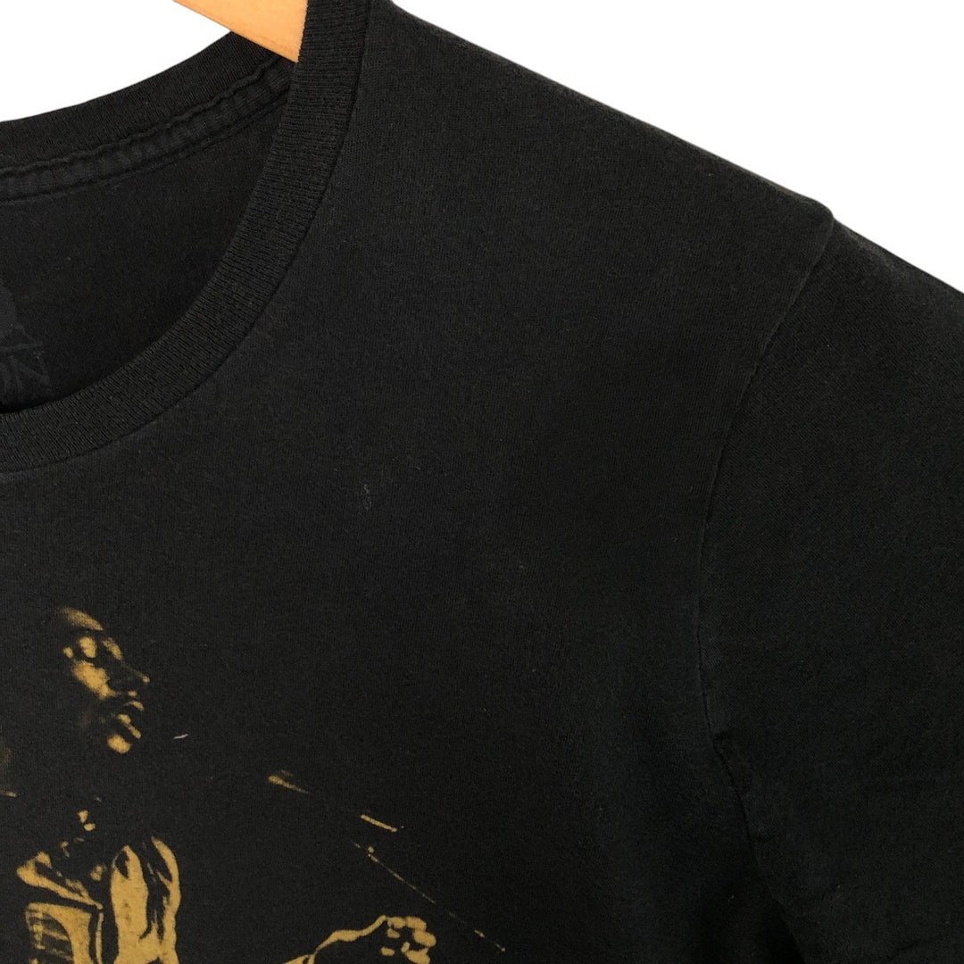ZION ROOTSWEAR BOB MARLEY Bob Marley Cut-off Band T-Shirt Band T Women's L size cotton black type Vintage Second Hand