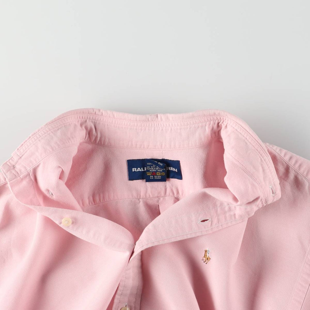 Ralph Lauren RALPH LAUREN long sleeve button-down shirt, women's size XL cotton pink type Vintage Second Hand