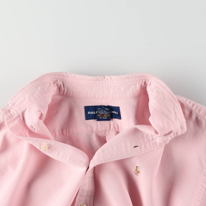 Ralph Lauren RALPH LAUREN long sleeve button-down shirt, women's size XL cotton pink type Vintage Second Hand