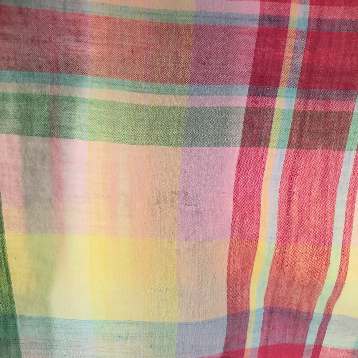 80'S Ralph Lauren POLO by Ralph Lauren Check Pattern Short Sleeve Button Down Shirt Made in USA Women's S cotton multicolor Vintage Second Hand