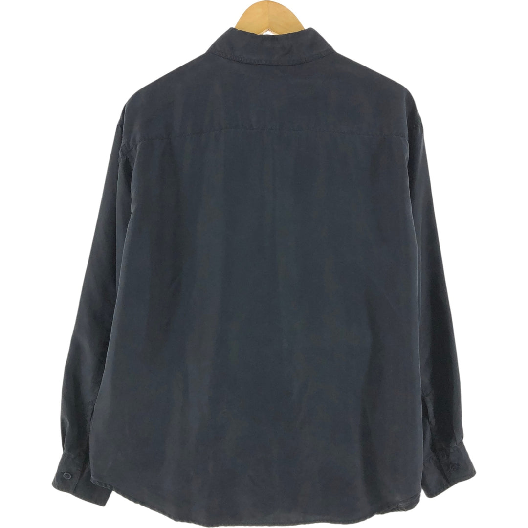 CLIFFORD AND WILLS Long Sleeve Silk Shirt, Women's Size M silk black type Vintage Second Hand