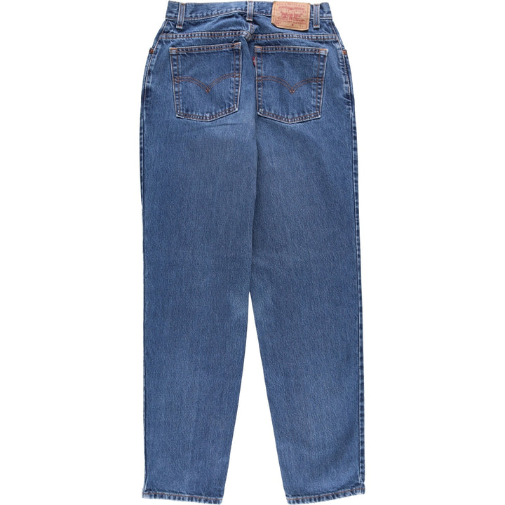 00'S Levi's 550 Relaxed Fit Tapered Leg Tapered Denim Pants Women's L (w28) cotton blue type Vintage Second Hand