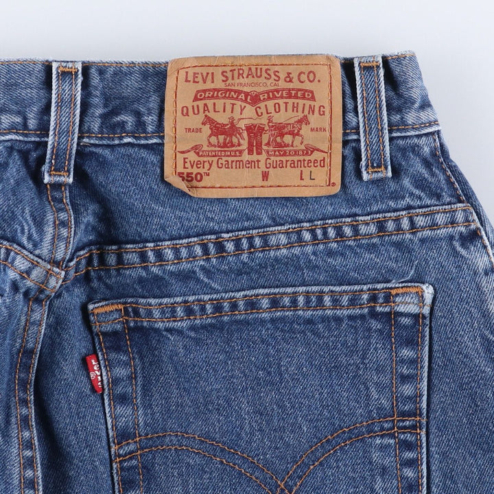 00'S Levi's 550 Relaxed Fit Tapered Leg Tapered Denim Pants Women's L (w28) cotton blue type Vintage Second Hand
