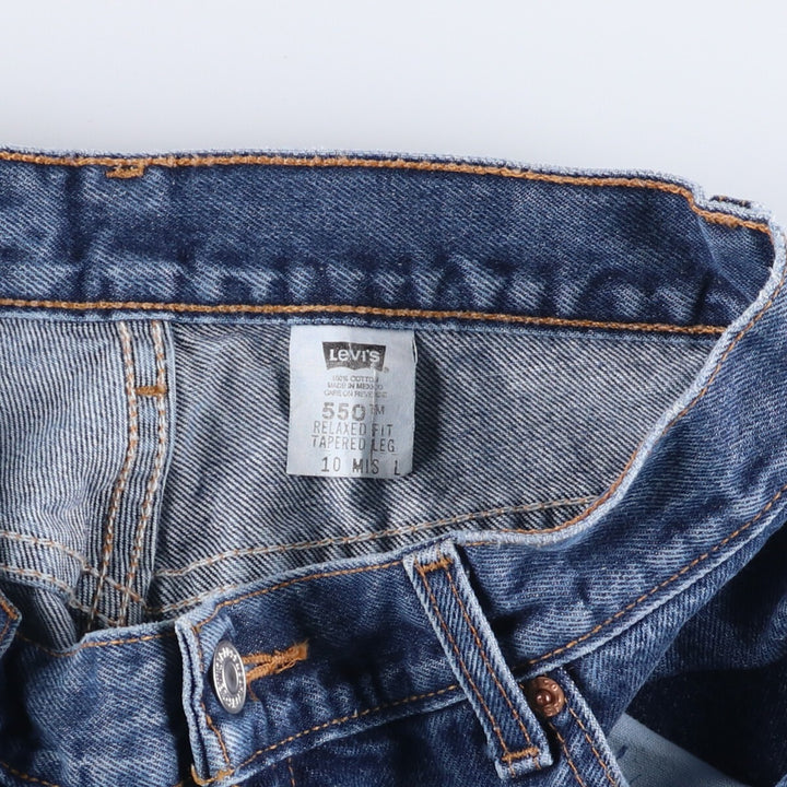 00'S Levi's 550 Relaxed Fit Tapered Leg Tapered Denim Pants Women's L (w28) cotton blue type Vintage Second Hand