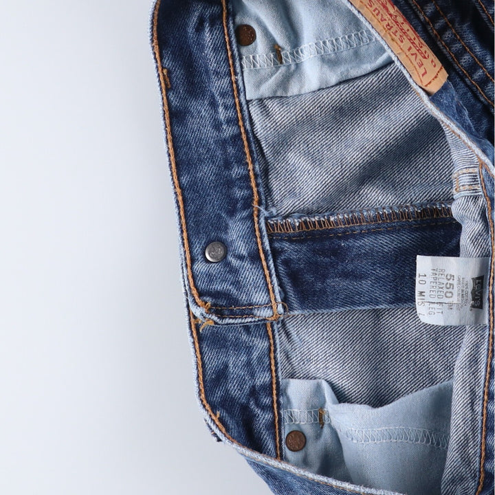 00'S Levi's 550 Relaxed Fit Tapered Leg Tapered Denim Pants Women's L (w28) cotton blue type Vintage Second Hand