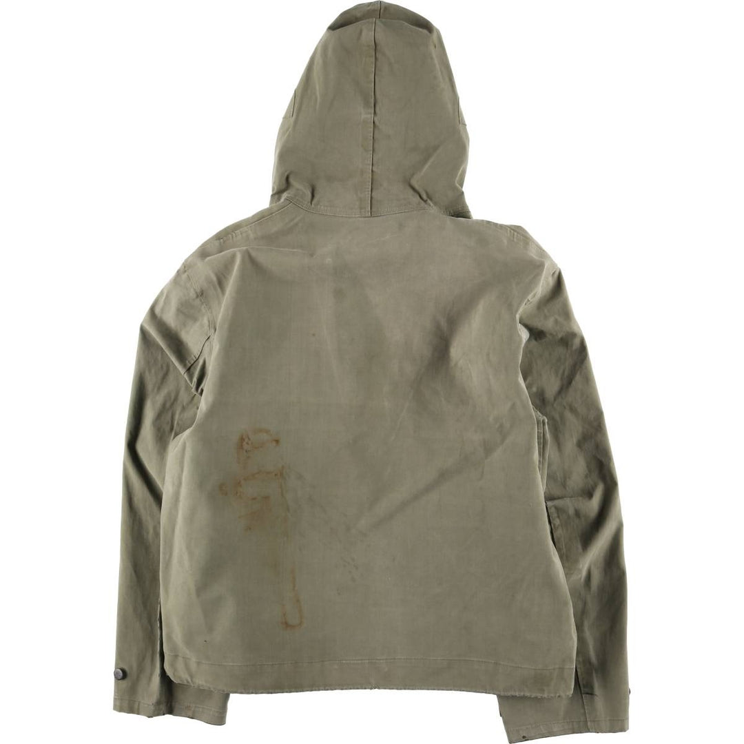 1940s~ Genuine US military USNAVY N-2 rain deck parka, military raincoat, made in USA, SMALL, men's S equivalent unclear Khaki type Vintage Second Hand