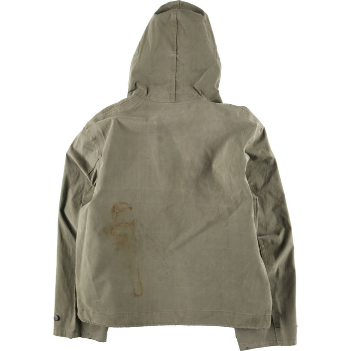 1940s~ Genuine US military USNAVY N-2 rain deck parka, military raincoat, made in USA, SMALL, men's S equivalent unclear Khaki type Vintage Second Hand