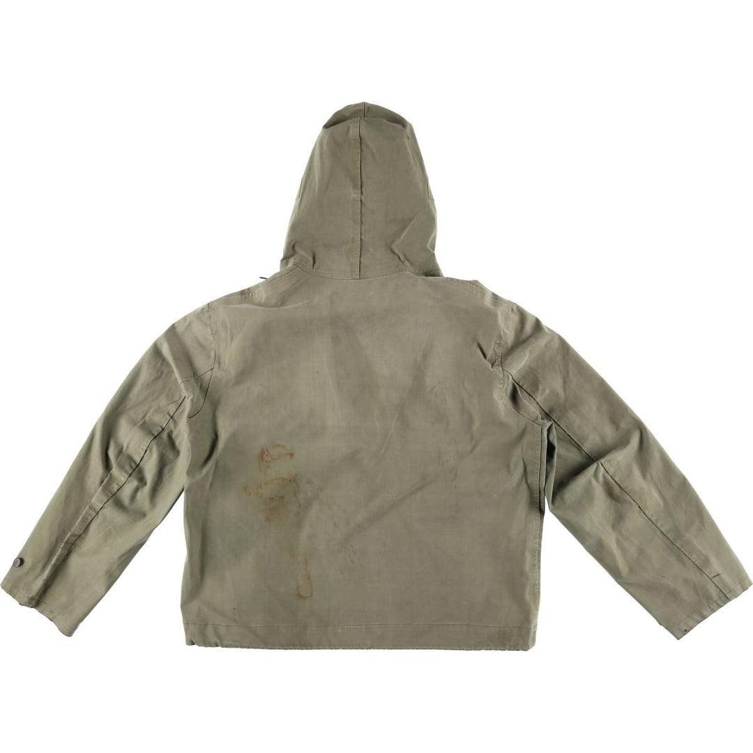 1940s~ Genuine US military USNAVY N-2 rain deck parka, military raincoat, made in USA, SMALL, men's S equivalent unclear Khaki type Vintage Second Hand