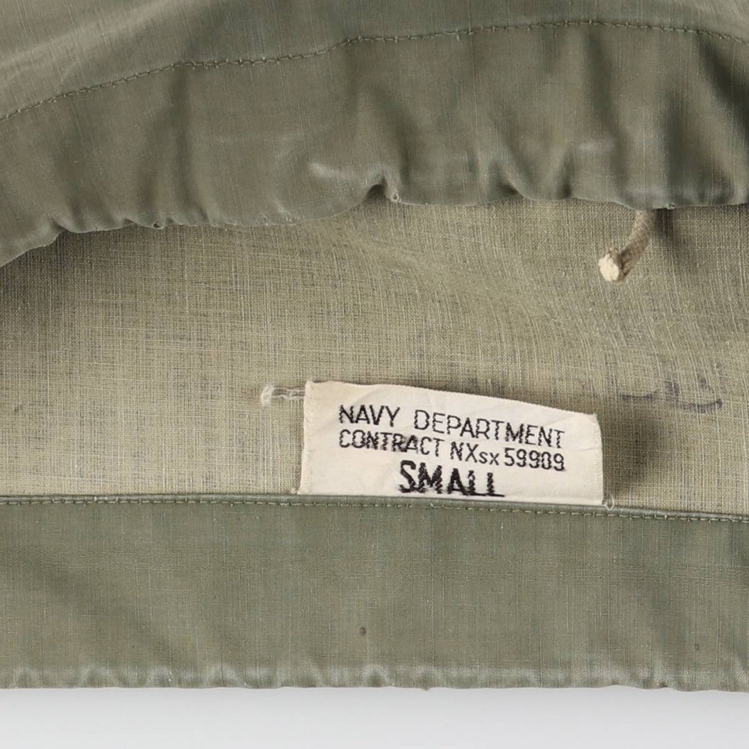 1940s~ Genuine US military USNAVY N-2 rain deck parka, military raincoat, made in USA, SMALL, men's S equivalent unclear Khaki type Vintage Second Hand