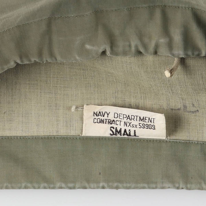 1940s~ Genuine US military USNAVY N-2 rain deck parka, military raincoat, made in USA, SMALL, men's S equivalent unclear Khaki type Vintage Second Hand