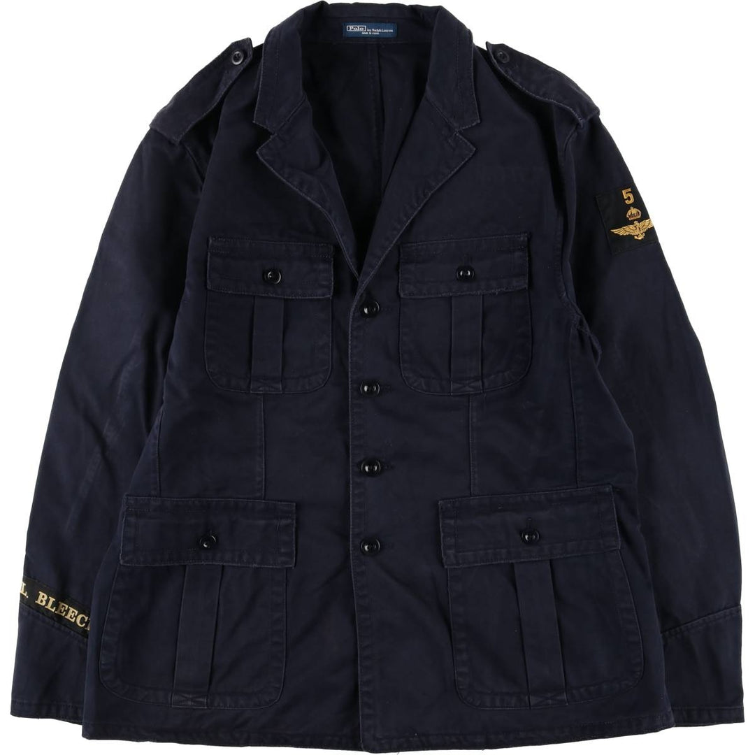 Ralph Lauren POLO by Ralph Lauren Military Field Jacket Men's XL cotton navy blue type Vintage Second Hand