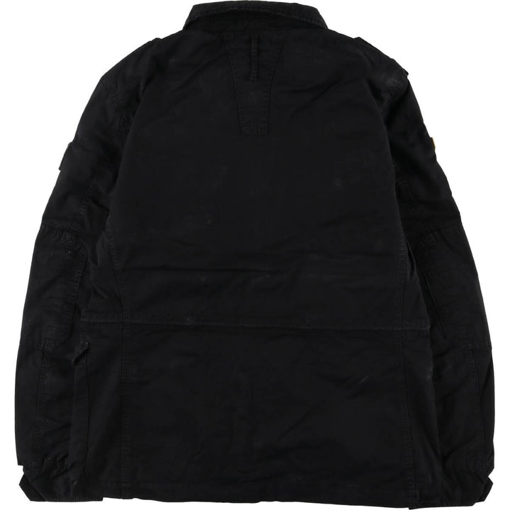 SCHOTT Military Field Jacket Men's XL cotton black type Vintage Second Hand