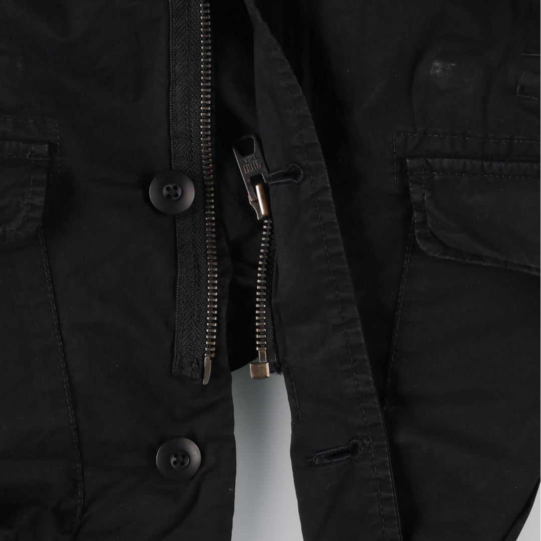 SCHOTT Military Field Jacket Men's XL cotton black type Vintage Second Hand