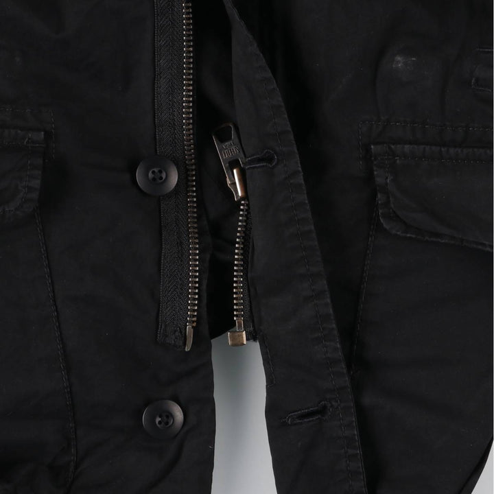 SCHOTT Military Field Jacket Men's XL cotton black type Vintage Second Hand