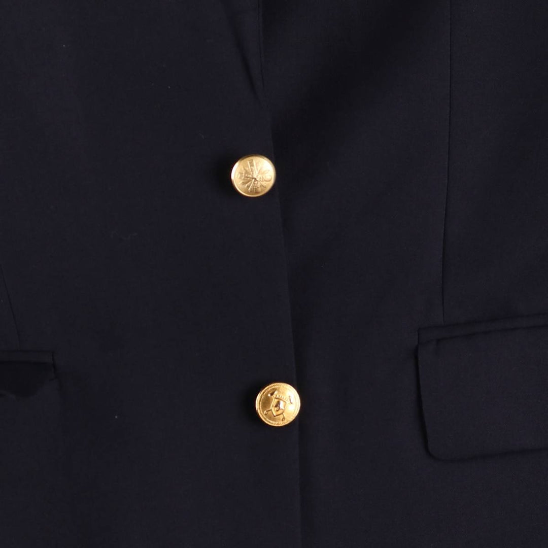 90'S Ralph Lauren Chaps Navy Blazer Tailored Jacket Made in Canada Men's M Vintage wool navy blue type Vintage Second Hand