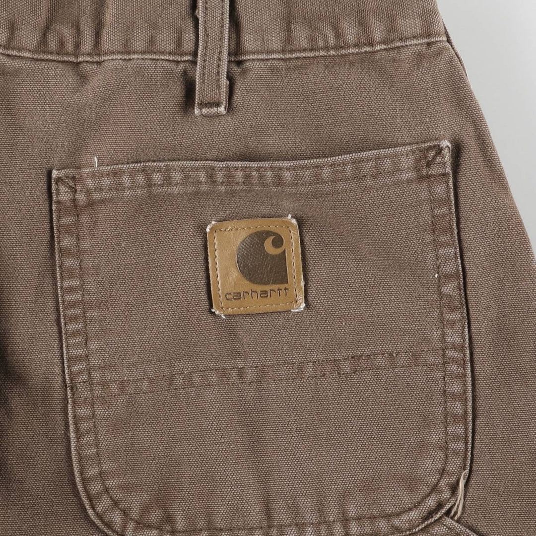 00'S Carhartt Painted Duck Painter Pants Men's W34 equivalent cotton brown type Vintage Second Hand