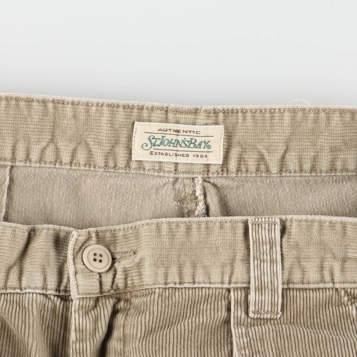 90s~00'S St. John's Bay Corduroy Pants for Men, W36 cotton Beige type Vintage Second Hand