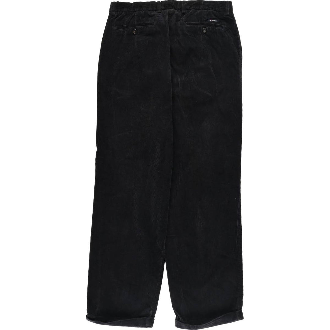 Tommy Hilfiger Two-pleat Corduroy Pants for Men, W34 cotton black type Vintage Second Hand