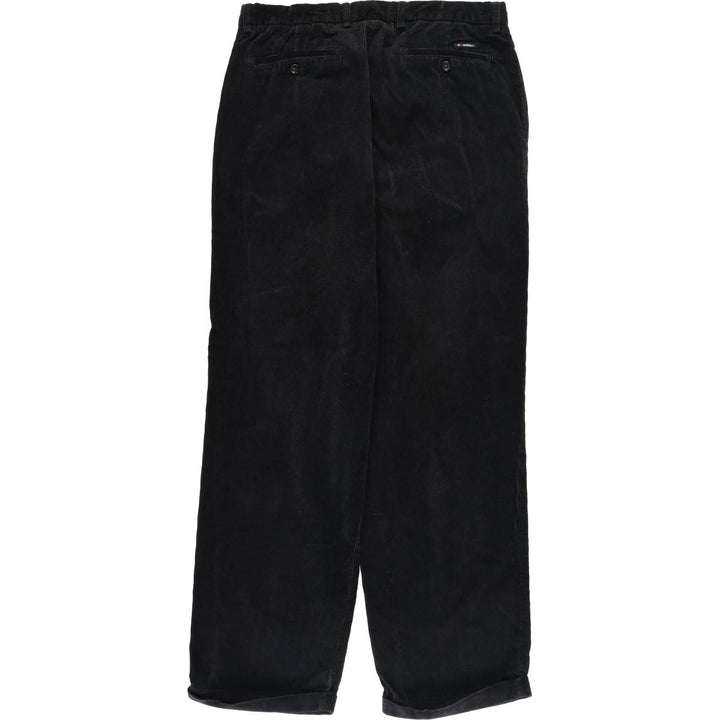 Tommy Hilfiger Two-pleat Corduroy Pants for Men, W34 cotton black type Vintage Second Hand