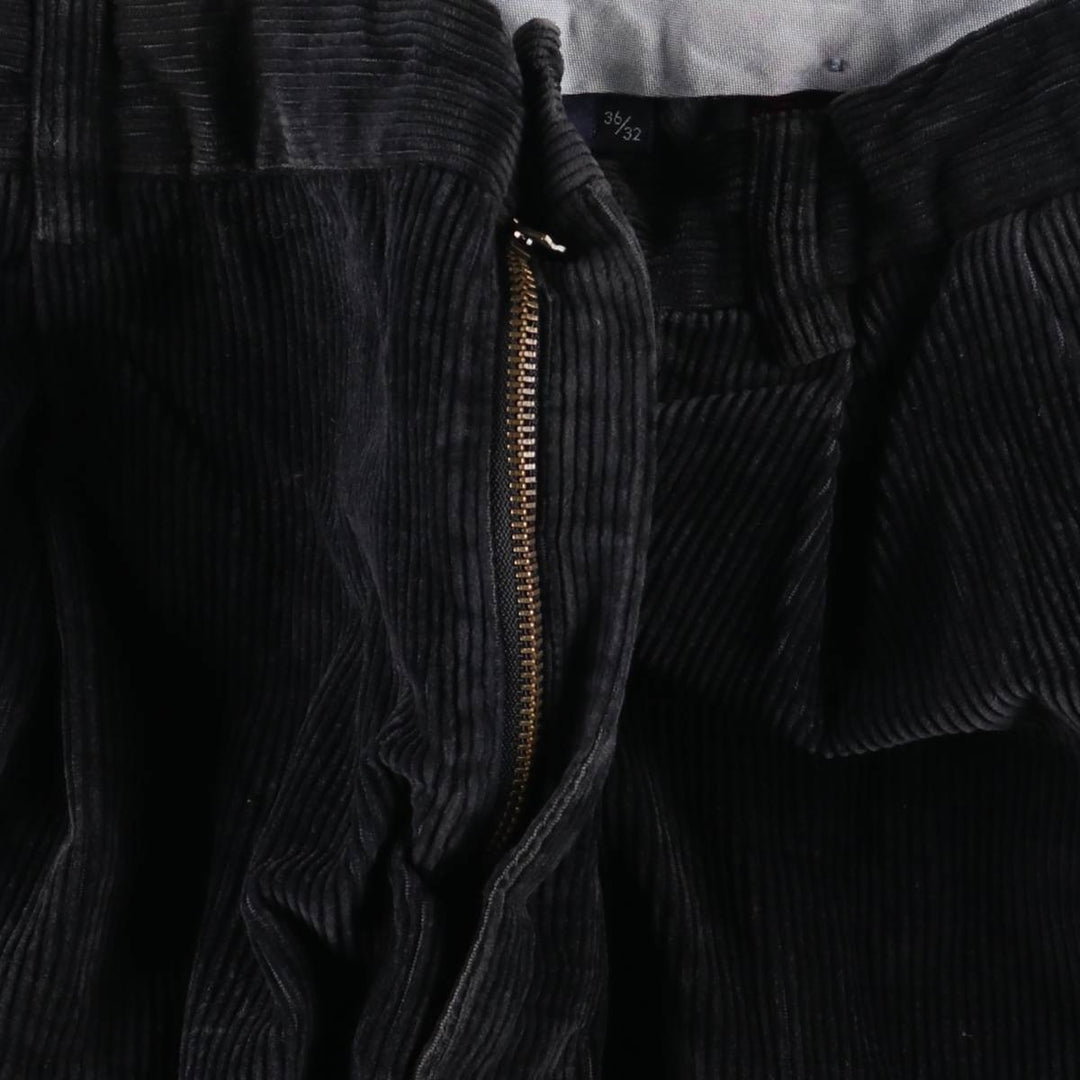 Tommy Hilfiger Two-pleat Corduroy Pants for Men, W34 cotton black type Vintage Second Hand