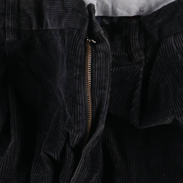 Tommy Hilfiger Two-pleat Corduroy Pants for Men, W34 cotton black type Vintage Second Hand