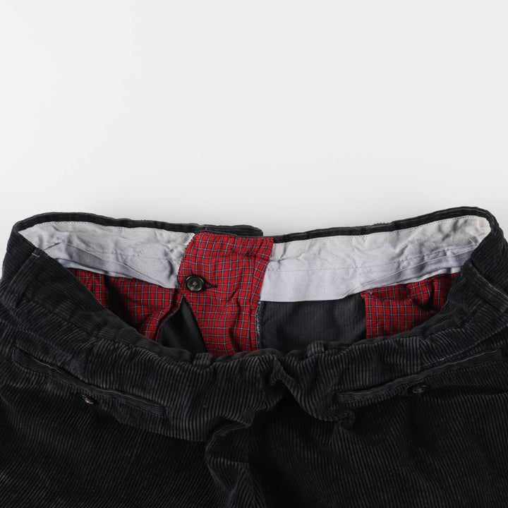 Tommy Hilfiger Two-pleat Corduroy Pants for Men, W34 cotton black type Vintage Second Hand