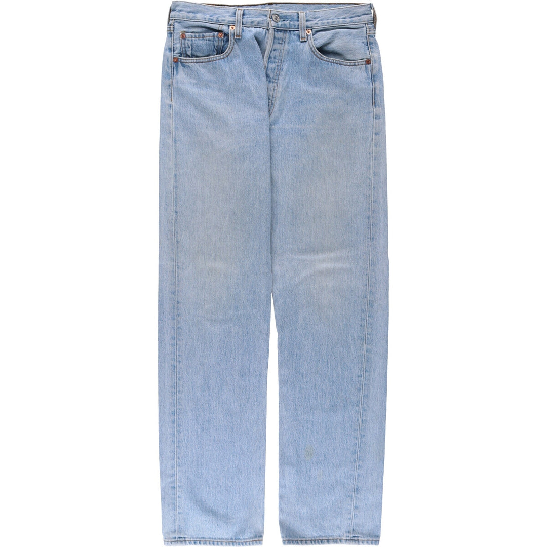 90'S Levi's 501 Euro model straight denim pants for men, W33 equivalent, vintage cotton blue type Vintage Second Hand