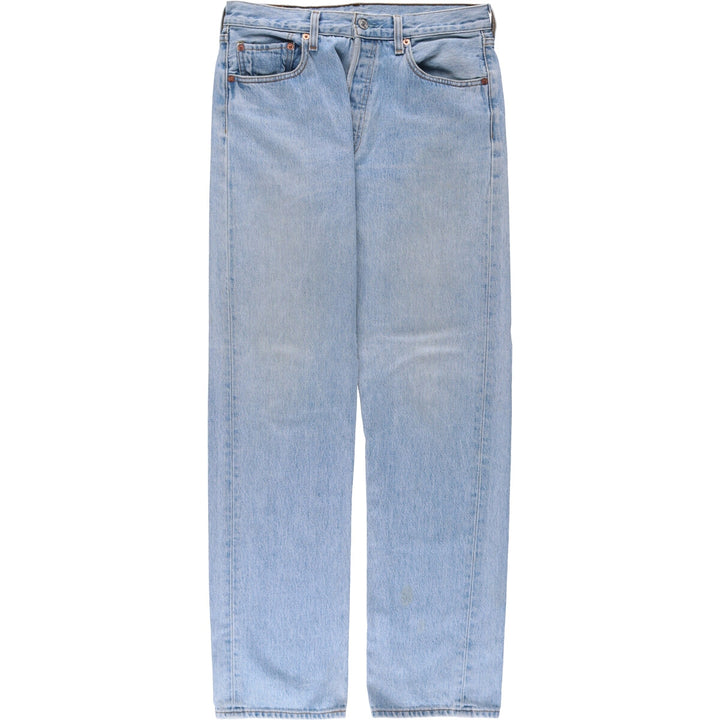 90'S Levi's 501 Euro model straight denim pants for men, W33 equivalent, vintage cotton blue type Vintage Second Hand