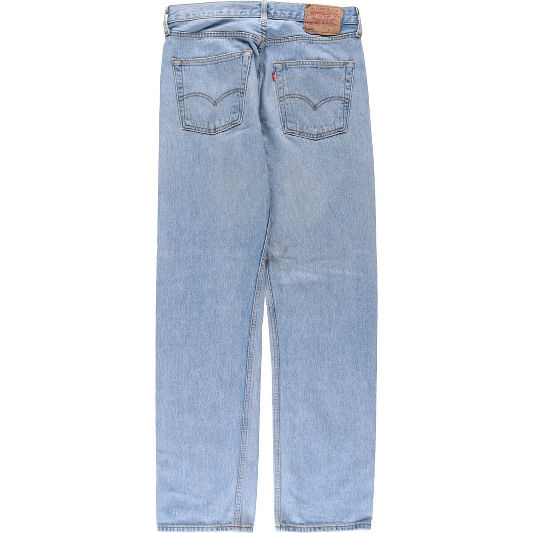 90'S Levi's 501 Euro model straight denim pants for men, W33 equivalent, vintage cotton blue type Vintage Second Hand