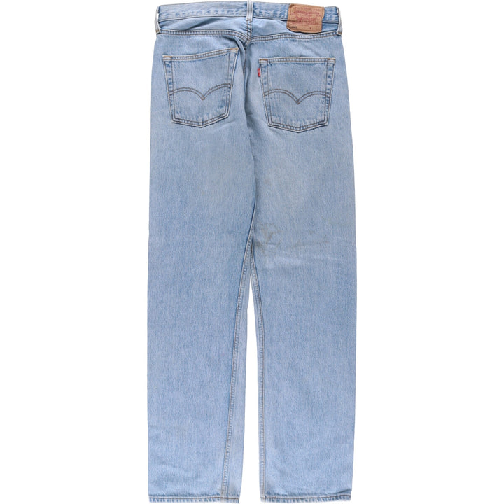 90'S Levi's 501 Euro model straight denim pants for men, W33 equivalent, vintage cotton blue type Vintage Second Hand