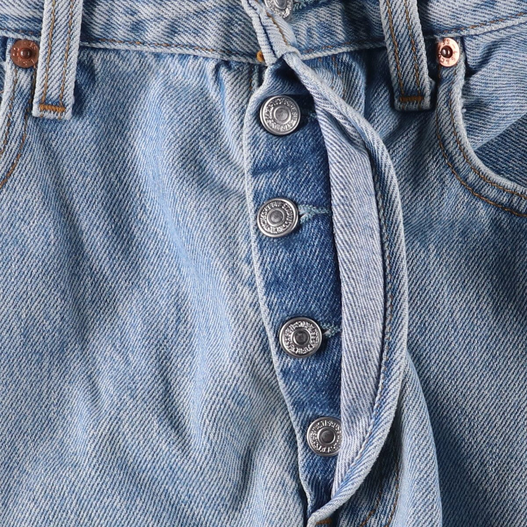 90'S Levi's 501 Euro model straight denim pants for men, W33 equivalent, vintage cotton blue type Vintage Second Hand
