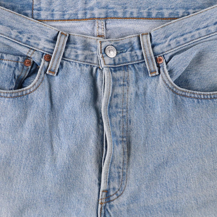 90'S Levi's 501 Euro model straight denim pants for men, W33 equivalent, vintage cotton blue type Vintage Second Hand
