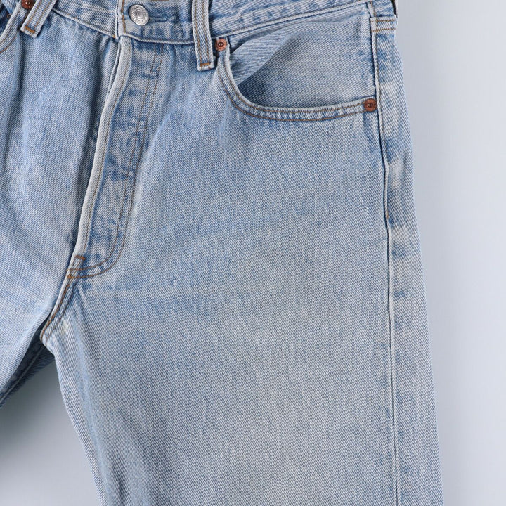 90'S Levi's 501 Euro model straight denim pants for men, W33 equivalent, vintage cotton blue type Vintage Second Hand