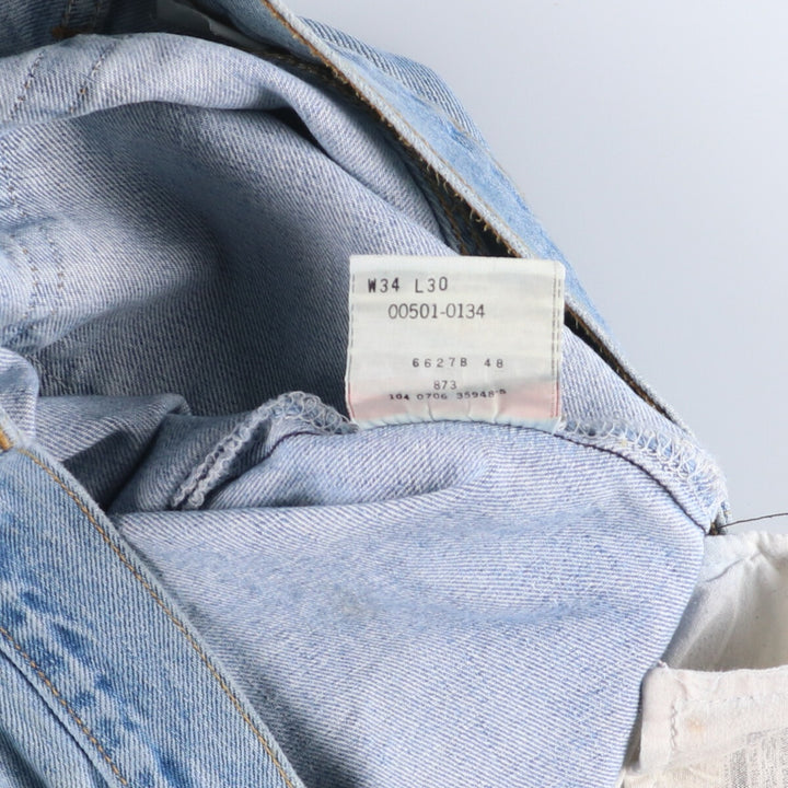 00'S Levi's 501-0134 Straight Denim Pants for Men, Size W34 cotton blue type Vintage Second Hand