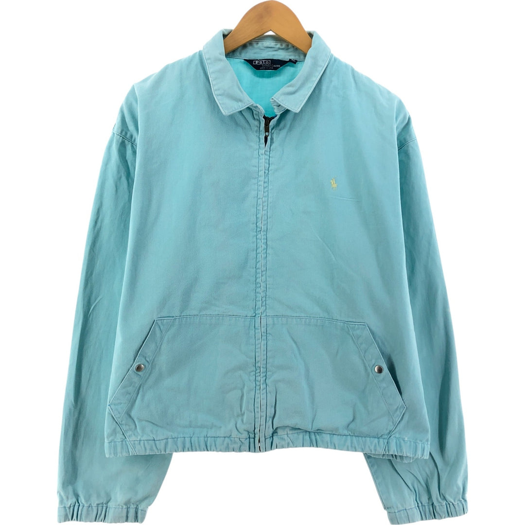 90'S Ralph Lauren POLO by Ralph Lauren Swing Top Sports Jacket Made in USA Men's XL unclear Blue type light blue Vintage Second Hand