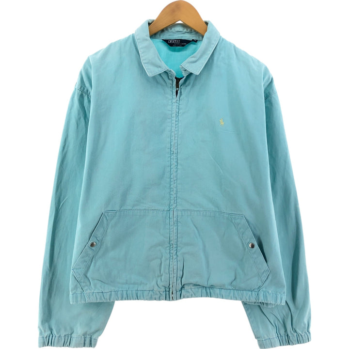 90'S Ralph Lauren POLO by Ralph Lauren Swing Top Sports Jacket Made in USA Men's XL unclear Blue type light blue Vintage Second Hand
