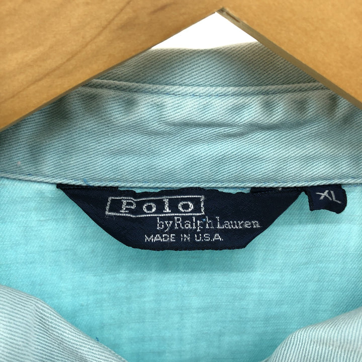 90'S Ralph Lauren POLO by Ralph Lauren Swing Top Sports Jacket Made in USA Men's XL unclear Blue type light blue Vintage Second Hand