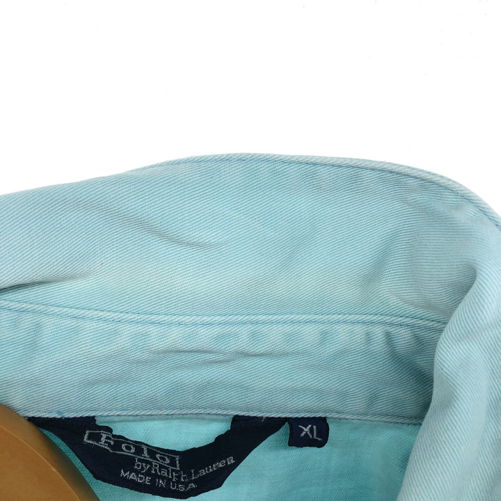 90'S Ralph Lauren POLO by Ralph Lauren Swing Top Sports Jacket Made in USA Men's XL unclear Blue type light blue Vintage Second Hand