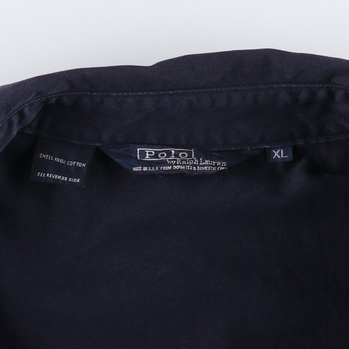90'S Ralph Lauren POLO by Ralph Lauren Swing Top Sports Jacket Made in USA Men's XL cotton navy blue type Vintage Second Hand