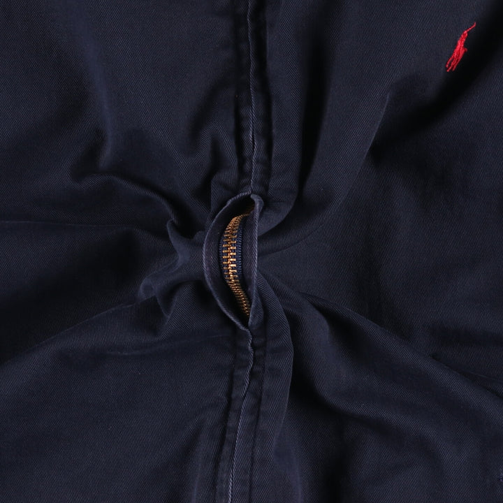 90'S Ralph Lauren POLO by Ralph Lauren Swing Top Sports Jacket Made in USA Men's XL cotton navy blue type Vintage Second Hand