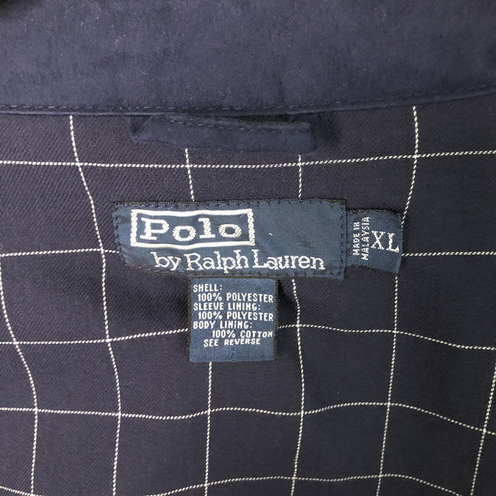 Ralph Lauren POLO by Ralph Lauren Swing Top Sports Jacket Men's XL polyester navy blue type Vintage Second Hand