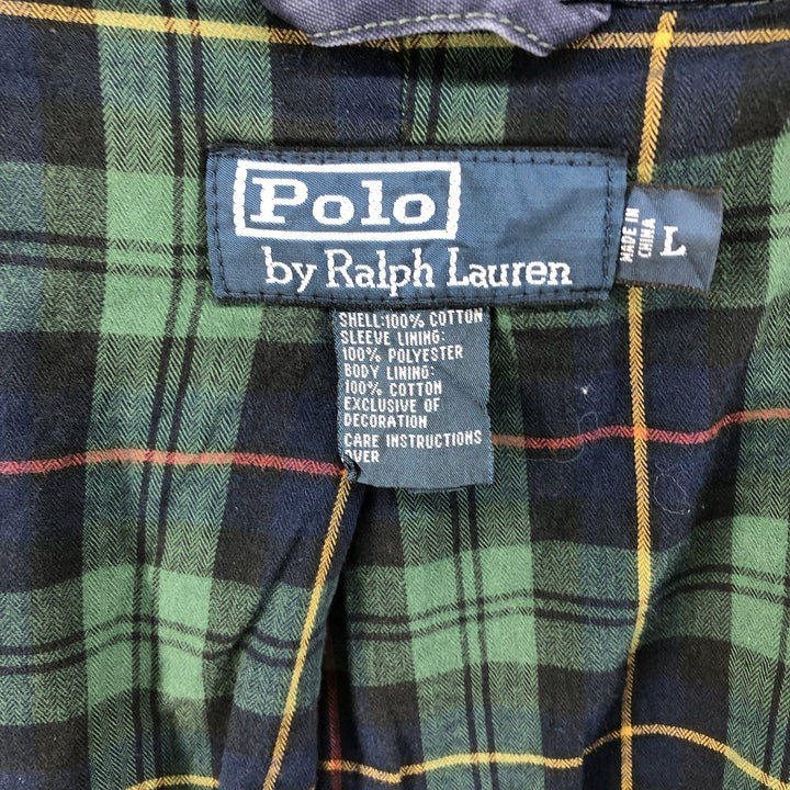 Ralph Lauren POLO by Ralph Lauren Swing Top Sports Jacket Men's L size cotton navy blue type Vintage Second Hand