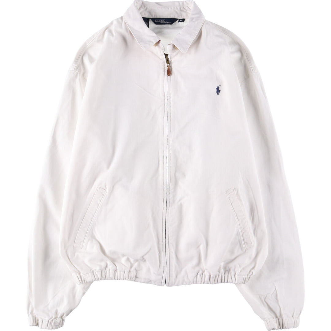 90'S Ralph Lauren POLO by Ralph Lauren Swing Top Sports Jacket Made in USA Men's XL cotton white type Vintage Second Hand