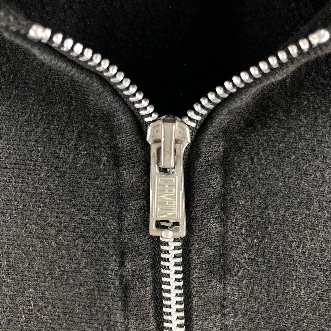 Champion Sweat Full Zip Hoodie Men's Size M cotton black type Vintage Second Hand