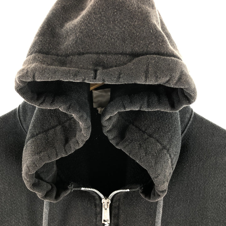 Champion Sweat Full Zip Hoodie Men's Size M cotton black type Vintage Second Hand