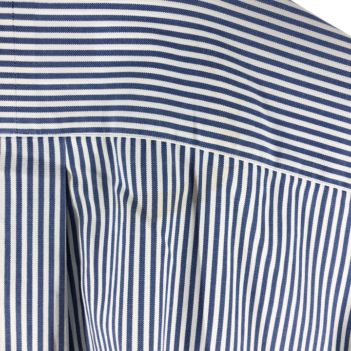 Ralph Lauren YARMOUTH Long Sleeve Button Down Striped Shirt Men's XL cotton Blue type light blue Vintage Second Hand