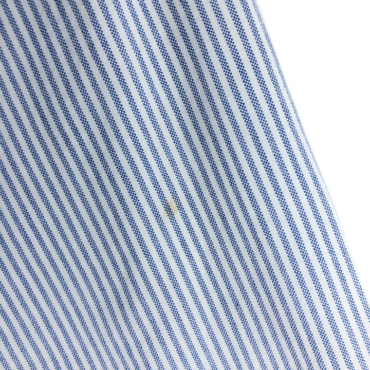 Ralph Lauren YARMOUTH Long Sleeve Button-Down Striped Shirt, Men's S Size cotton Blue type light blue Vintage Second Hand