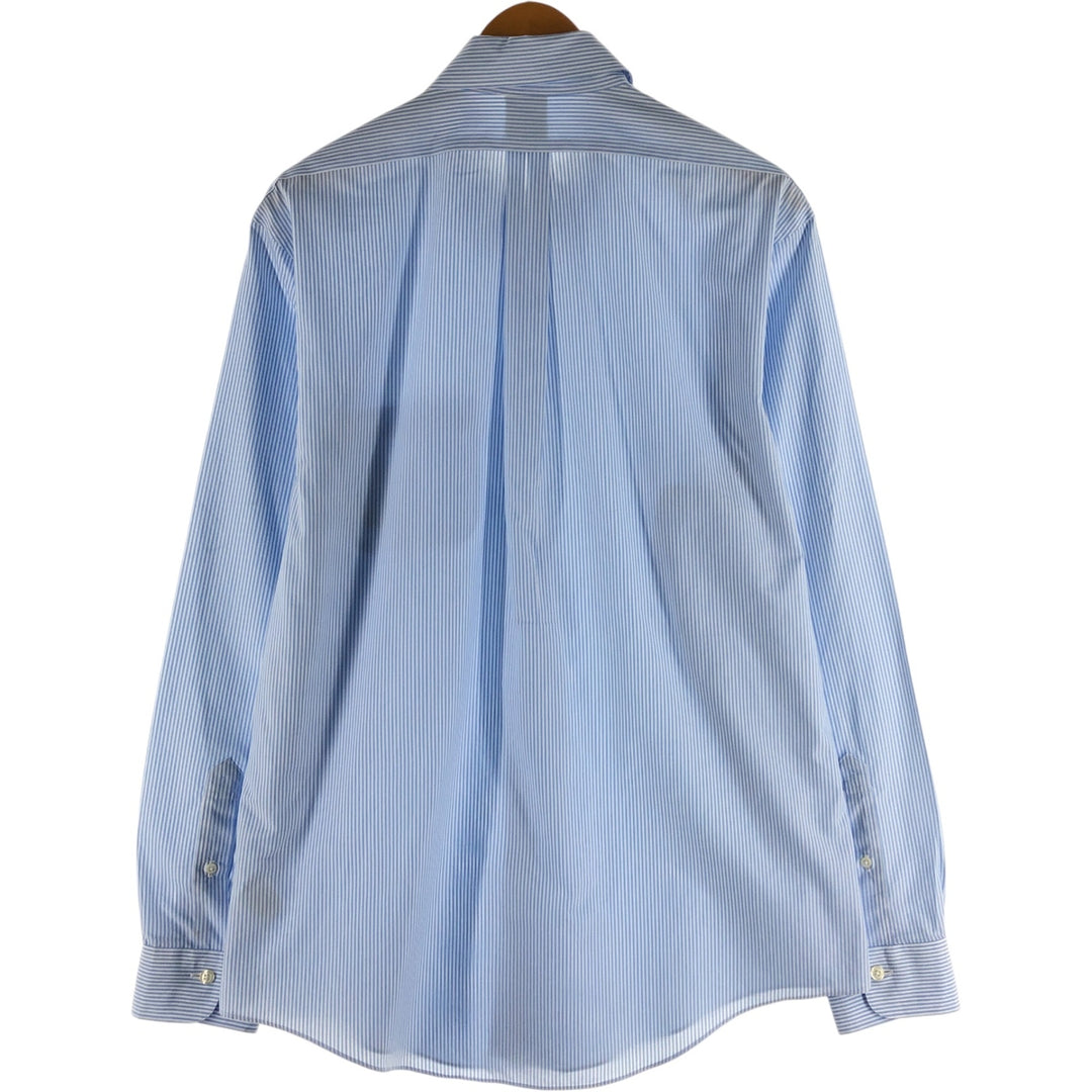 Brooks Brothers 1818 Long Sleeve Button-Down Striped Shirt, Men's Size L cotton Blue type light blue Vintage Second Hand
