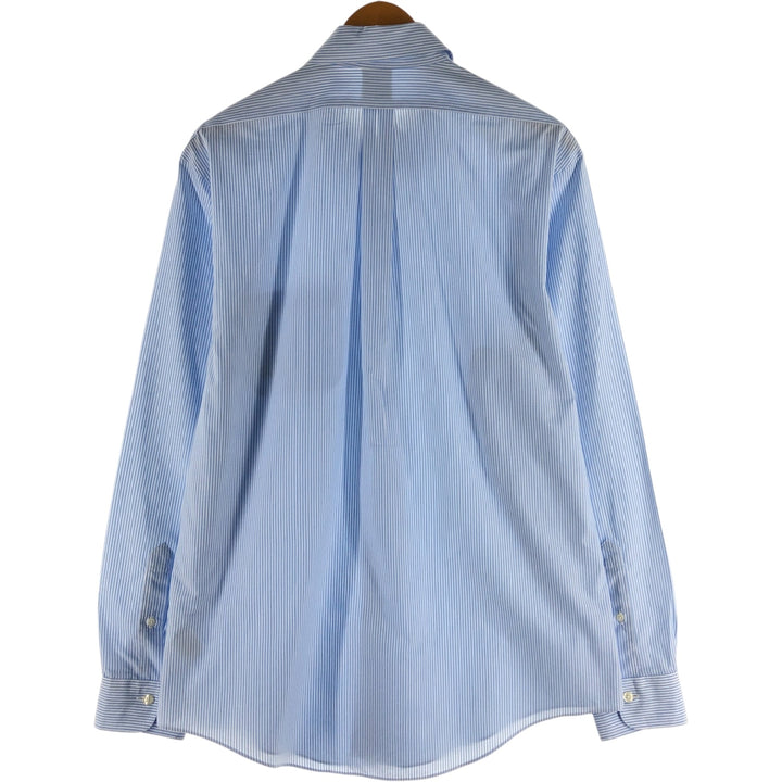 Brooks Brothers 1818 Long Sleeve Button-Down Striped Shirt, Men's Size L cotton Blue type light blue Vintage Second Hand